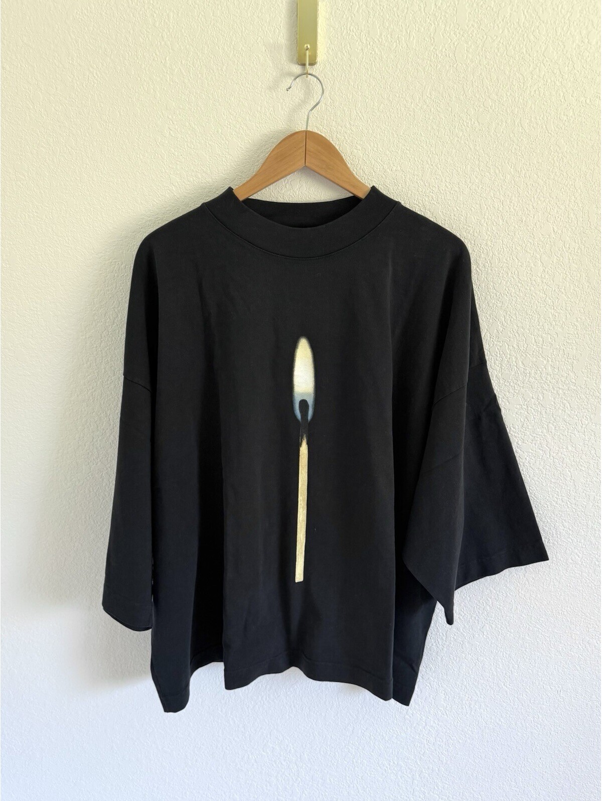 Kanye West Donda 2 Yzy X Balenciaga Black Matchstick Shirt Official Merch Sz L